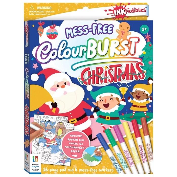 Christmas (Inkredibles Colour Burst Coulouring Book)  by Hinkler at Abbey's Bookshop, 