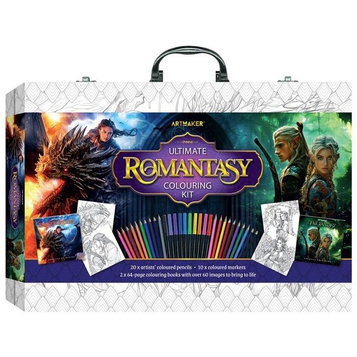 Ultimate Romantasy (Art Maker Colouring Carry Case )  by Hinkler at Abbey's Bookshop, 
