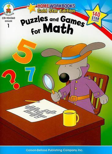 Puzzles and Games for Math, Grade 1: Gold Star Edition Volume 14