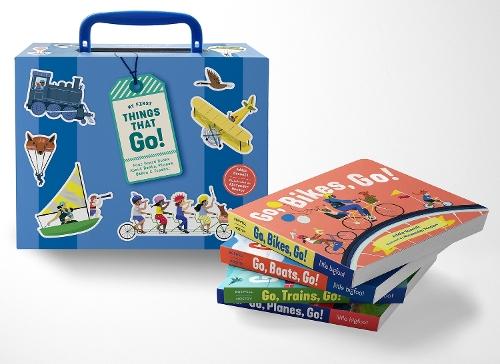 My First Things That Go: A Four-Board-Book Box Set of Boats, Planes, Bikes, and Trains for Toddlers 1-3  by Addie Boswell at Abbey's Bookshop, 