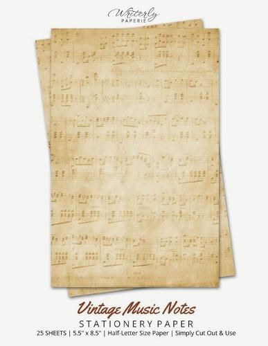 Vintage Sunset Stationery Paper: Half Letter Size Paper, Summer Themed, Letter Writing Paper, 25-sheets