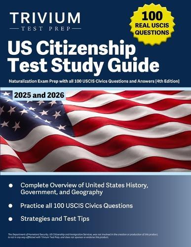 US Citizenship Test Study Guide 2025 and 2026: Naturalization Exam Prep with all 100 USCIS Civics Questions and Answers [4th Edition]  by B Hettinger at Abbey's Bookshop, 