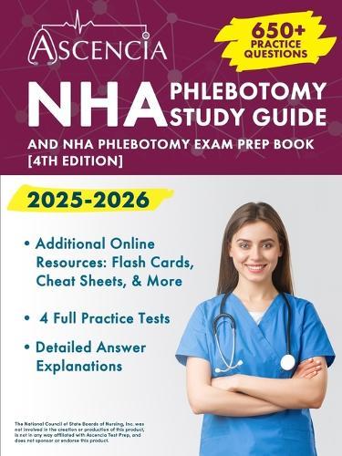 NHA Phlebotomy Study Guide 2025-2026: 650+ Practice Questions and NHA Exam Prep Book [4th Edition]  by Jeremy Downs at Abbey's Bookshop, 