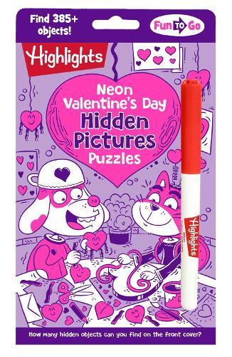 Neon Valentine's Day Hidden Pictures Puzzles  by Highlights at Abbey's Bookshop, 