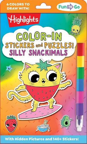Color-In Stickers and Puzzles! Silly Snackimals: Deliciously Cute Hidden Pictures Puzzles and Sticker Activity Book with Color-In Animal and Snack Stickers, On-the-Go Puzzles for Kids 6-9  by Highlights at Abbey's Bookshop, 