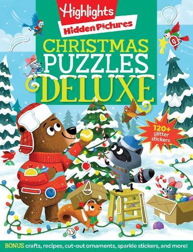 Christmas Puzzles Deluxe: Holiday-Themed Activity Book with Christmas Puzzles and Creative Crafts, Christmas Gift for Kids Ages 4-8  by Highlights at Abbey's Bookshop, 