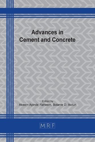 Advances in Cement and Concrete  by Akeem Ayinde Raheem at Abbey's Bookshop, 