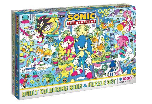 Sonic The Hedgehog: Adult Colouring Book and Puzzle Set (Sega: 1000 Pieces)  at Abbey's Bookshop, 