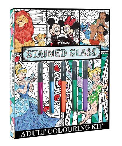 Disney: Stained Glass Adult Colouring Kit  by Disney at Abbey's Bookshop, 