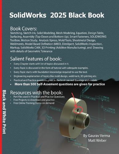 SolidWorks 2025 Black Book  by Gaurav Verma at Abbey's Bookshop, 