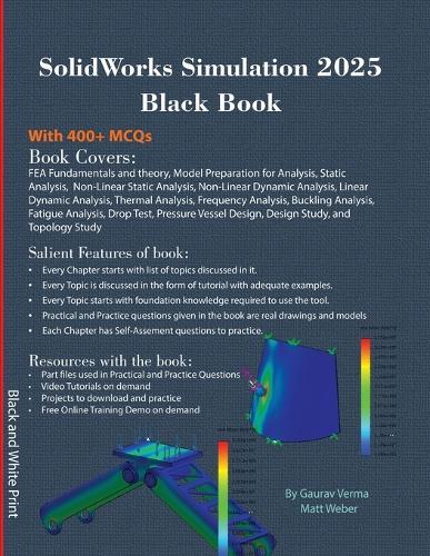 SolidWorks Simulation 2025 Black Book  by Gaurav Verma at Abbey's Bookshop, 
