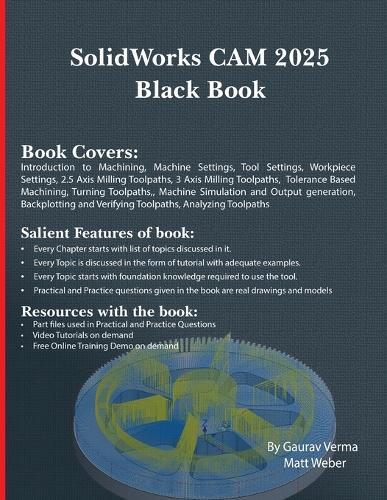 SolidWorks CAM 2025 Black Book  by Gaurav Verma at Abbey's Bookshop, 