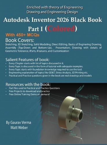 Autodesk Inventor 2026 Black Book Part I: (Colored)  by Gaurav Verma at Abbey's Bookshop, 