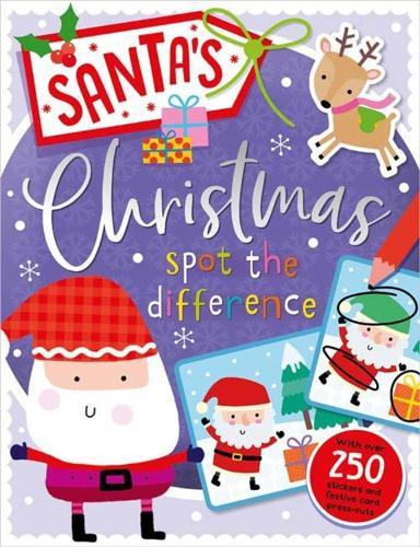 Santa’s Christmas Spot the Difference Sticker Activity Book  by Lara Ede at Abbey's Bookshop, 