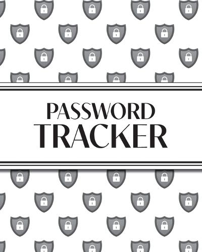 XL Large Print Password Tracker (Lock Shield Gray): 8""x10"" 450+ Alphabetical Password Logbook for Easy Organization; Perfect for Seniors with its 16 pt Font!  by Revive Stationery at Abbey's Bookshop, 