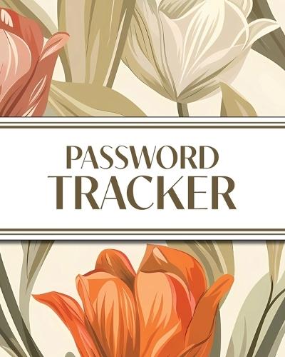 XL Large Print Password Tracker (Autumnal Warm Tone Tulips): 8""x10"" 450+ Alphabetical Password Logbook for Easy Organization; Perfect for Seniors with its 16 pt Font!  by Revive Stationery at Abbey's Bookshop, 
