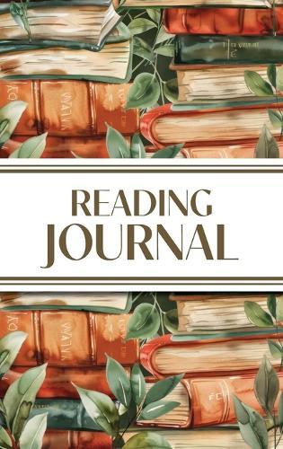 Reading Journal (Watercolour Stacked Books with Leaves): 6""x9"" Hardcover Book Lover's Diary; Book/Series Reviews, Reading Tracker, Favorite Book List, Favorite Quotes, Reading Challenges, and More!  by Revive Stationery at Abbey's Bookshop, 