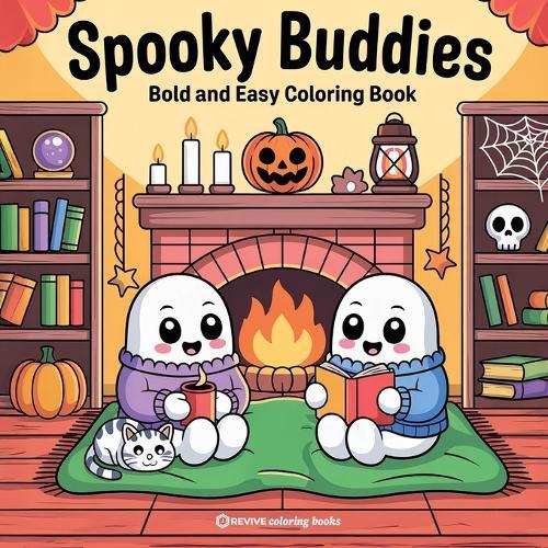 Bold & Easy Spooky Buddies Coloring Book: Fun and Festive Halloween Stress Relief Coloring  by Revive Coloring Books at Abbey's Bookshop, 