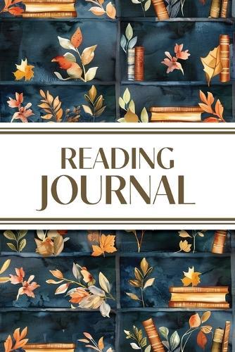 Reading Journal (Watercolor Fall Leaves Bookshelves): 6""x9"" Book Lover's Diary; Book/Series Reviews, Reading Tracker, Favorite Book List, Favorite Quotes, Reading Challenges, and More!  by Revive Stationery at Abbey's Bookshop, 