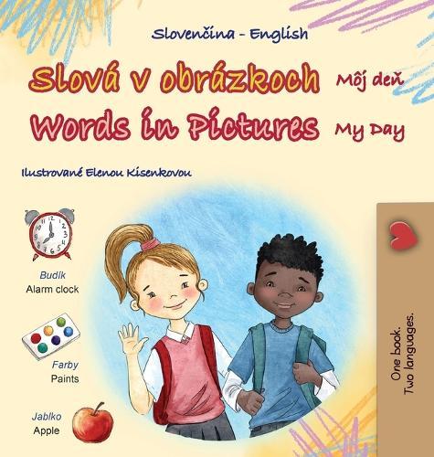 Words in Pictures - My Day (Slovak English Bilingual Children's Book)  by Kidkiddos Books at Abbey's Bookshop, 