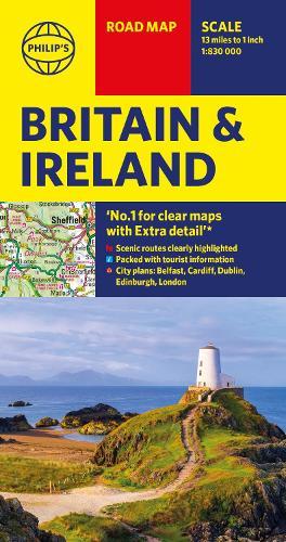 Philip's Britain and Ireland Road Map: with Town plans  by Philip's Maps at Abbey's Bookshop, 