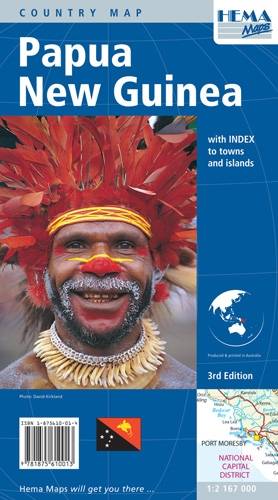 Papua New Guinea Map  by South Pacific Maps Pty Ltd at Abbey's Bookshop, 