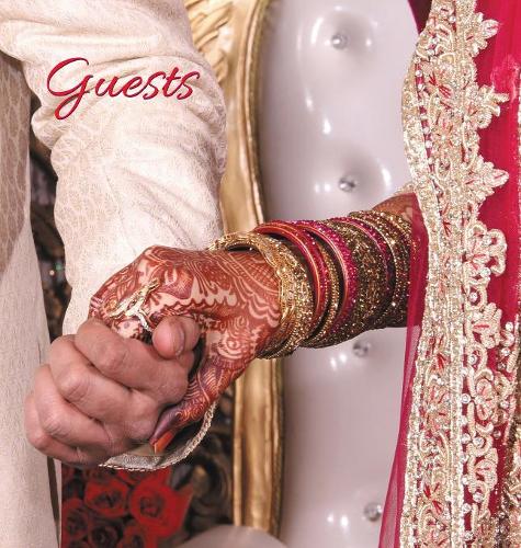 ASIAN Wedding Guest Book (HARDCOVER), For Asian Special Events & Functions, Commemorations, Anniversaries, Parties.: 32 pages/64 sides. BLANK Pages - no lines - so guest can write in any language. Small floral motif in corner of each page