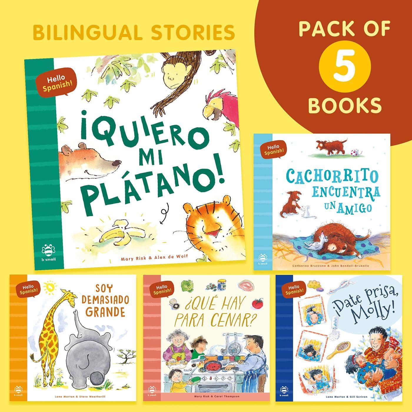 Hello / Hola Spanish Story Pack (5 Bilingual Titles)