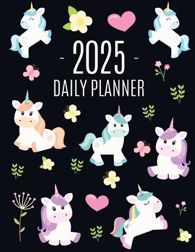 Unicorn Daily Planner 2025: Cute 2025 Year Organizer: January-December (12 Months) Large Funny Magical Fairy Tale Horse Agenda  by Happy Oak Tree Press at Abbey's Bookshop, 