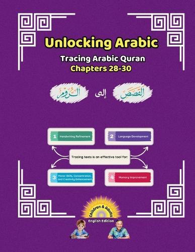 Unlocking Arabic: Tracing Arabic Quran Chapters 28-30 (Left to Right Edition)  by Canada Universal School at Abbey's Bookshop, 