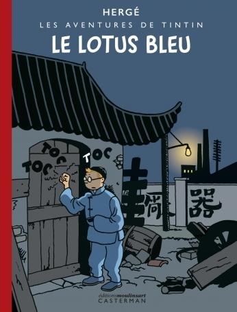 Lotus Bleu (#5 TinTin French) (Edition Noir et Blanc Colorisee)  by Herge at Abbey's Bookshop, 