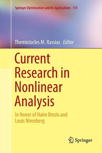 Current Research in Nonlinear Analysis: In Honor of Haim Brezis and Louis Nirenberg  by Themistocles M. Rassias at Abbey's Bookshop, 
