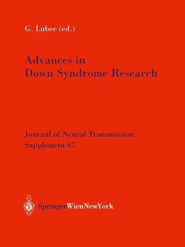 Advances in Down Syndrome Research  by Gert Lubec at Abbey's Bookshop, 