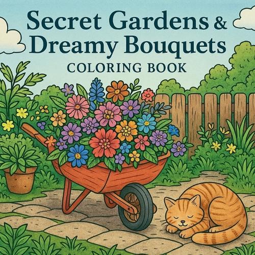 Secret Gardens & Dreamy Bouquets Coloring Book  by Chris Martin at Abbey's Bookshop, 