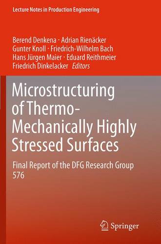 Microstructuring of Thermo-Mechanically Highly Stressed Surfaces: Final Report of the DFG Research Group 576  by Berend Denkena at Abbey's Bookshop, 