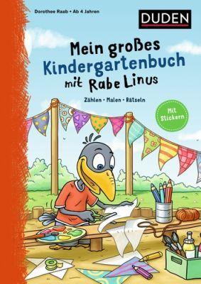 Mein Grosses Kindergartenbuch mit Rabe Linus: Zaehlen, Malen, Raetseln