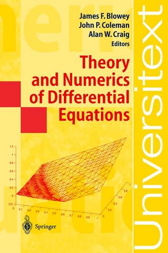 Theory and Numerics of Differential Equations: Durham 2000  by James Blowey at Abbey's Bookshop, 