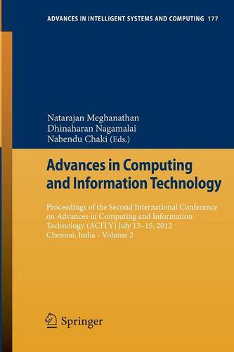 Advances in Computing and Information Technology: Proceedings of the Second International Conference on Advances in Computing and Information Technology (ACITY) July 13-15, 2012, Chennai, India - Volume 2  by Natarajan Meghanathan at Abbey's Bookshop, 