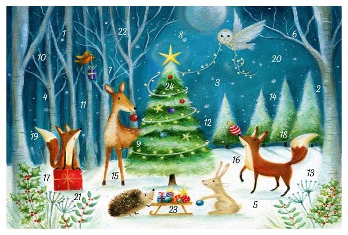 Decorating Tree Landscape (Card Advent Calendar)