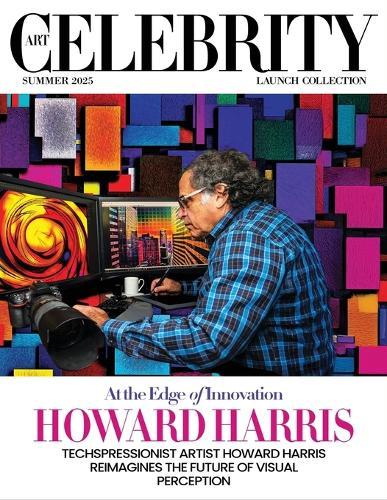 Art Celebrity Launch Collection Summer 2025 - Howard Harris: Techspressionist Artist Howard Harris Reimagines the Future of Visual Perception  by Art Celebrity Magazine at Abbey's Bookshop, 