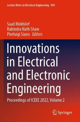 Innovations in Electrical and Electronic Engineering: Proceedings of ICEEE 2022, Volume 2  by Saad Mekhilef at Abbey's Bookshop, 