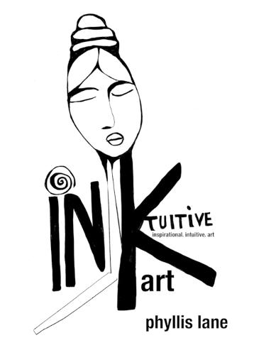 Intuitive Ink Art: Inspirational Intuitive Art  by Phyllis Lane at Abbey's Bookshop, 