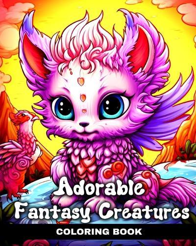 Adorable Fantasy Creatures Coloring Book: Cute Kawaii Coloring Pages with Baby Mythical Creatures  by Regina Peay at Abbey's Bookshop, 
