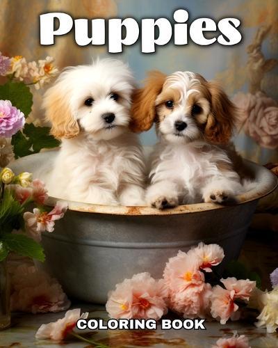 Puppies Coloring Book: Cute Puppy And Dog Illustrations to Color for Adults and Teens  by Ariana Raisa at Abbey's Bookshop, 