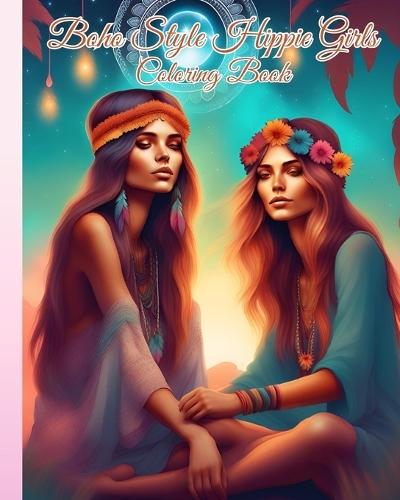 Boho Style Hippie Girls Coloring Book: Colorful Bohemian Fashion, Free-Spirited Hippie Girls to Inspire You  by Thy Nguyen at Abbey's Bookshop, 