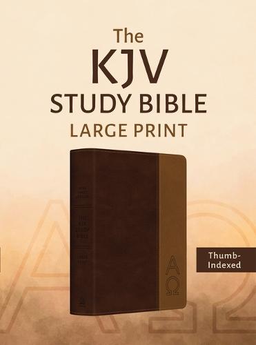 KJV Study Bible, Large Print (Two-Tone Brown Alpha & Omega)  by Barbour Bibles at Abbey's Bookshop, 